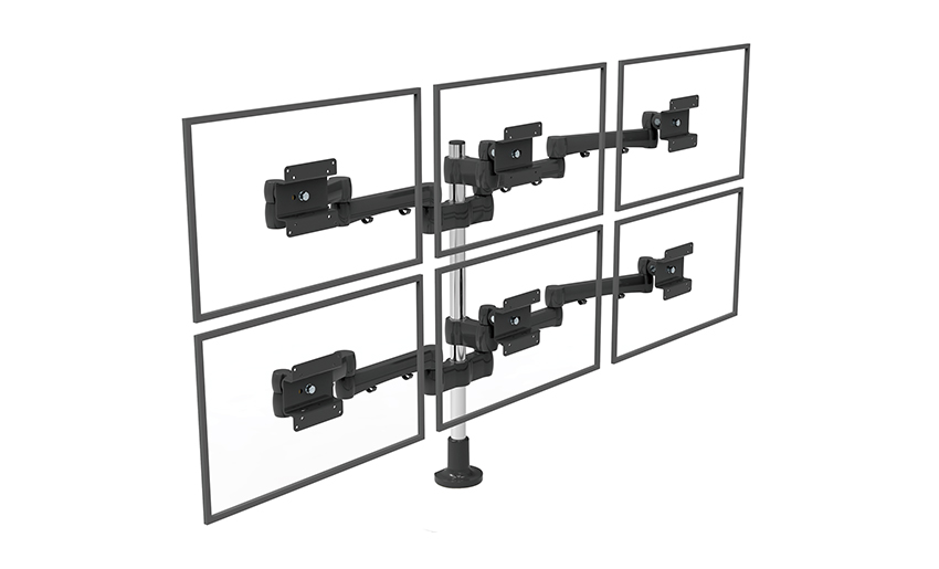 Regulowany stojak do montażu na biurku do monitora LCD z wieloma ekranami